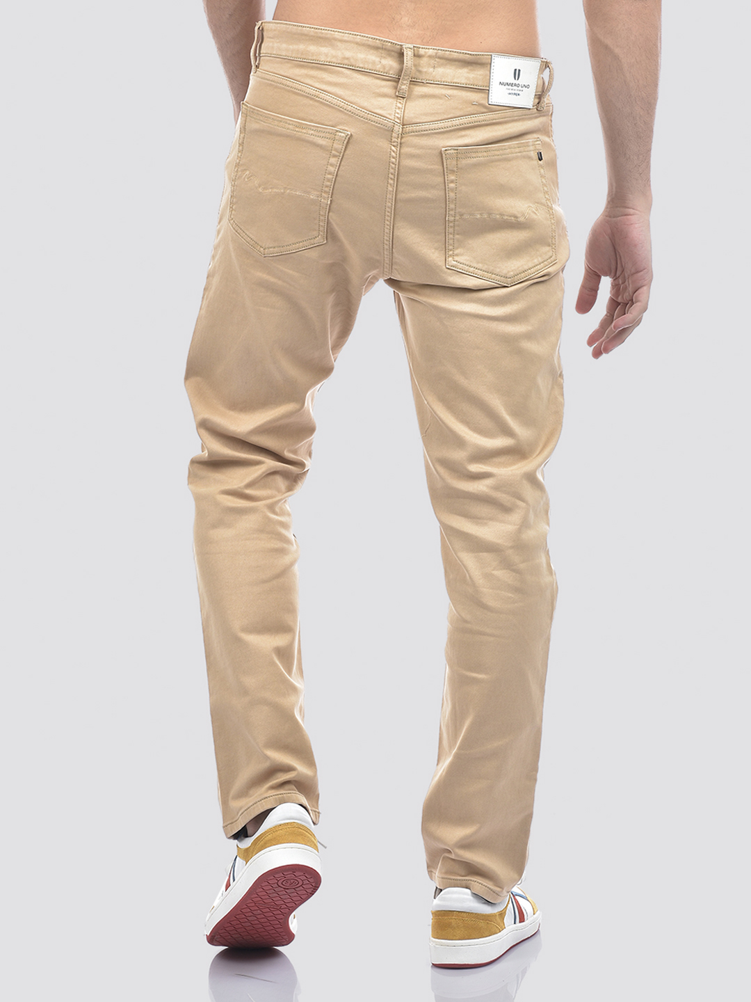 Numero Uno Men Beige Slim Fit Jeans